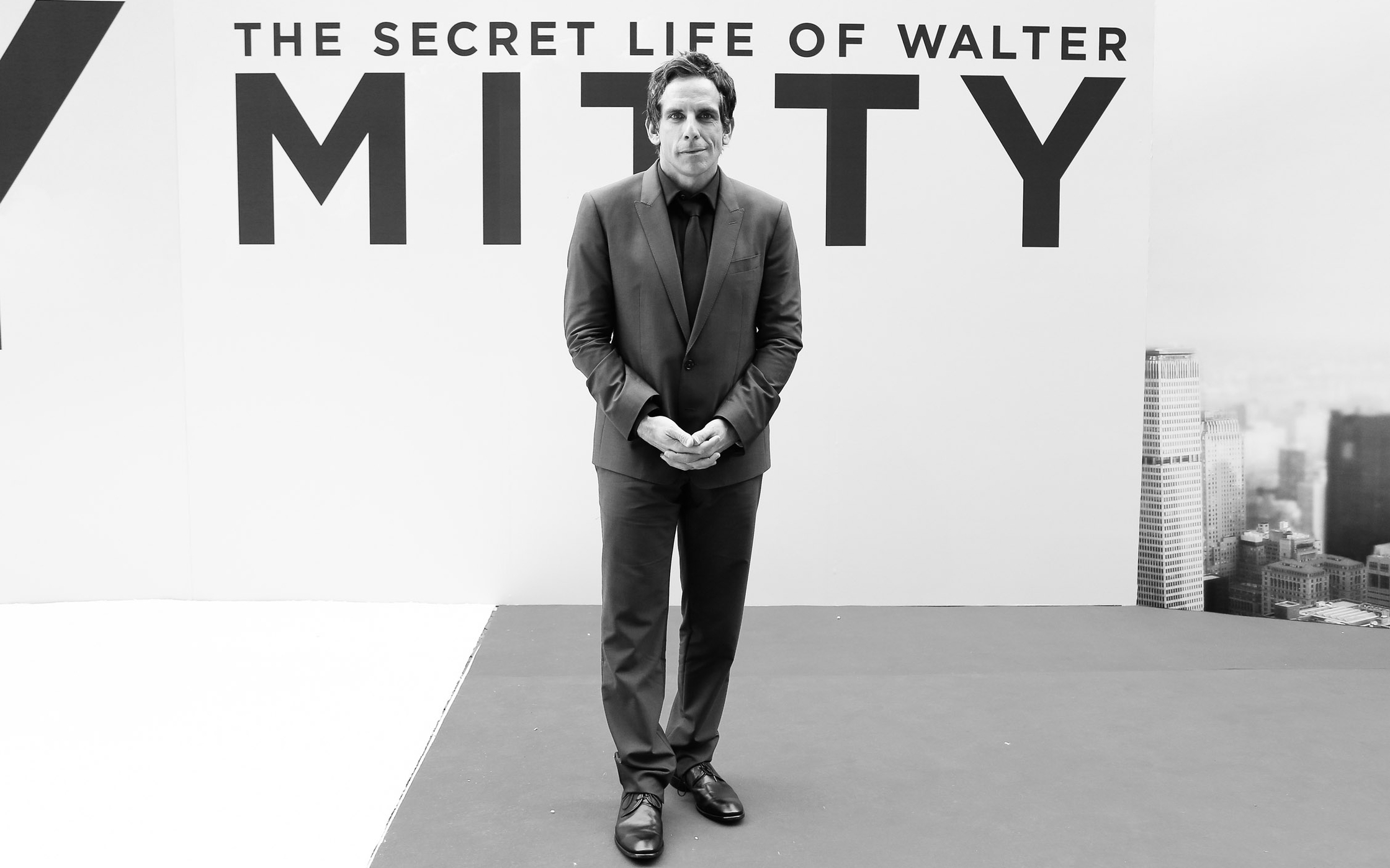 walter mitty wallpaper,text,album cover,suit,snapshot,font