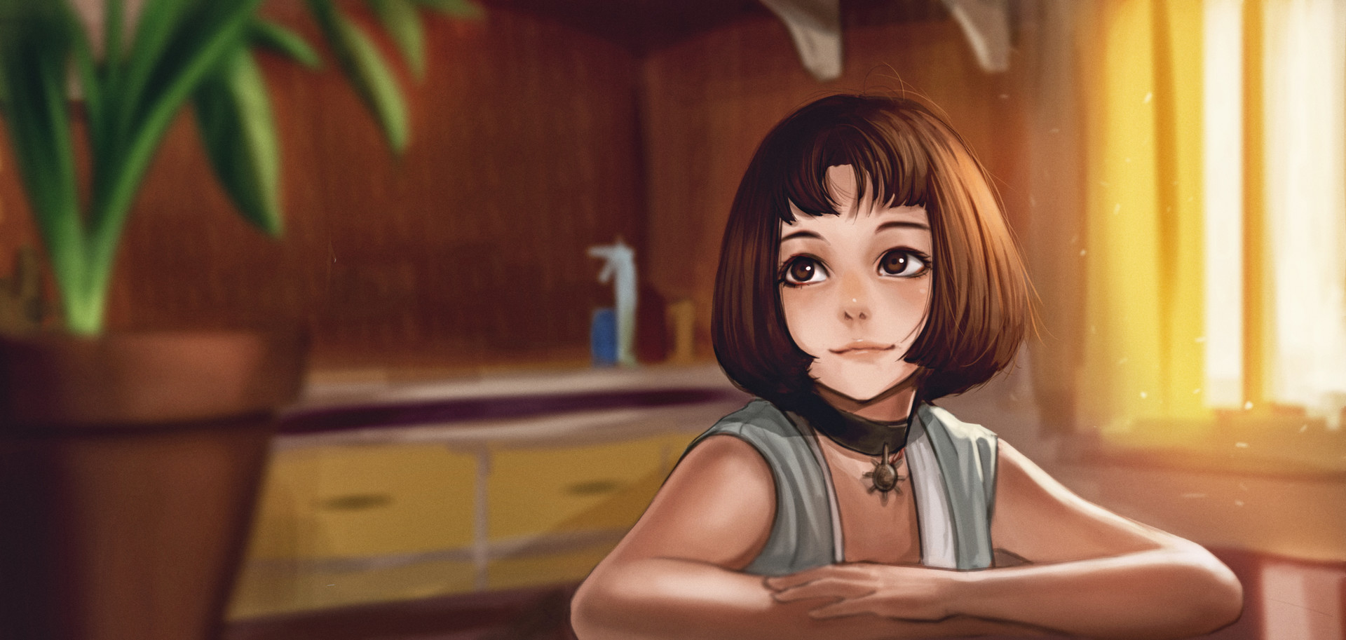 mathilda wallpaper,haar,gesicht,animierter cartoon,karikatur,frisur