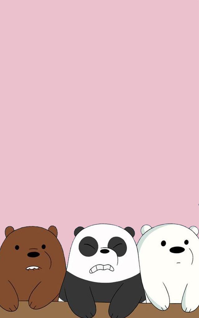 we bare bears wallpaper iphone,cartoon,pink,snout,bear,clip art