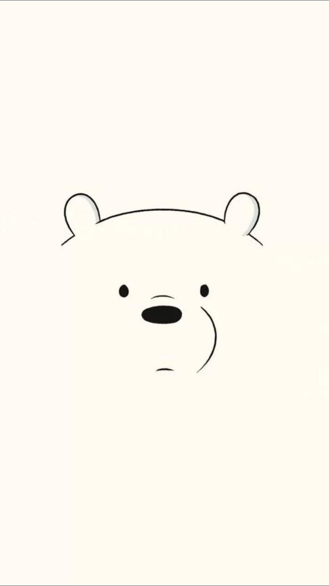 we bare bears wallpaper iphone,bear,cartoon,head,nose,snout