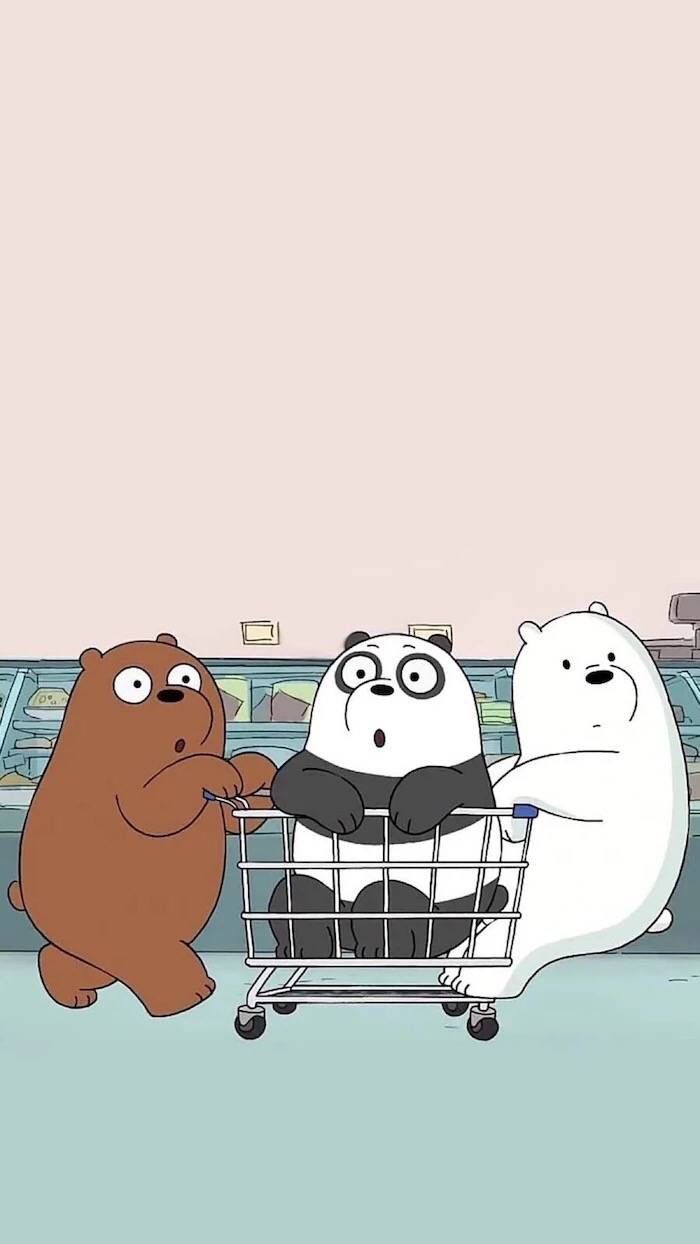 we bare bears wallpaper iphone,cartoon,illustration,snout,animation,animated cartoon