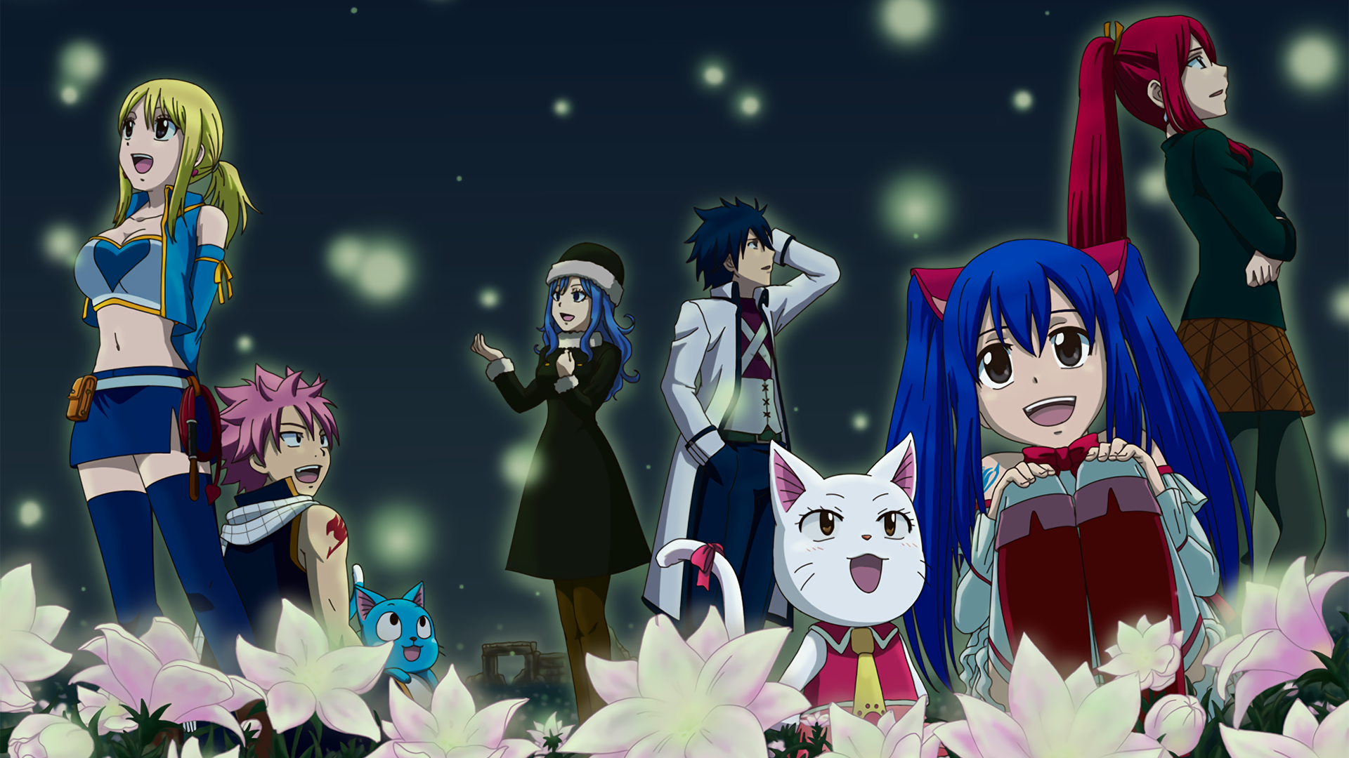 carta da parati wendy marvell,anime,cartone animato,cartone animato,cielo,illustrazione