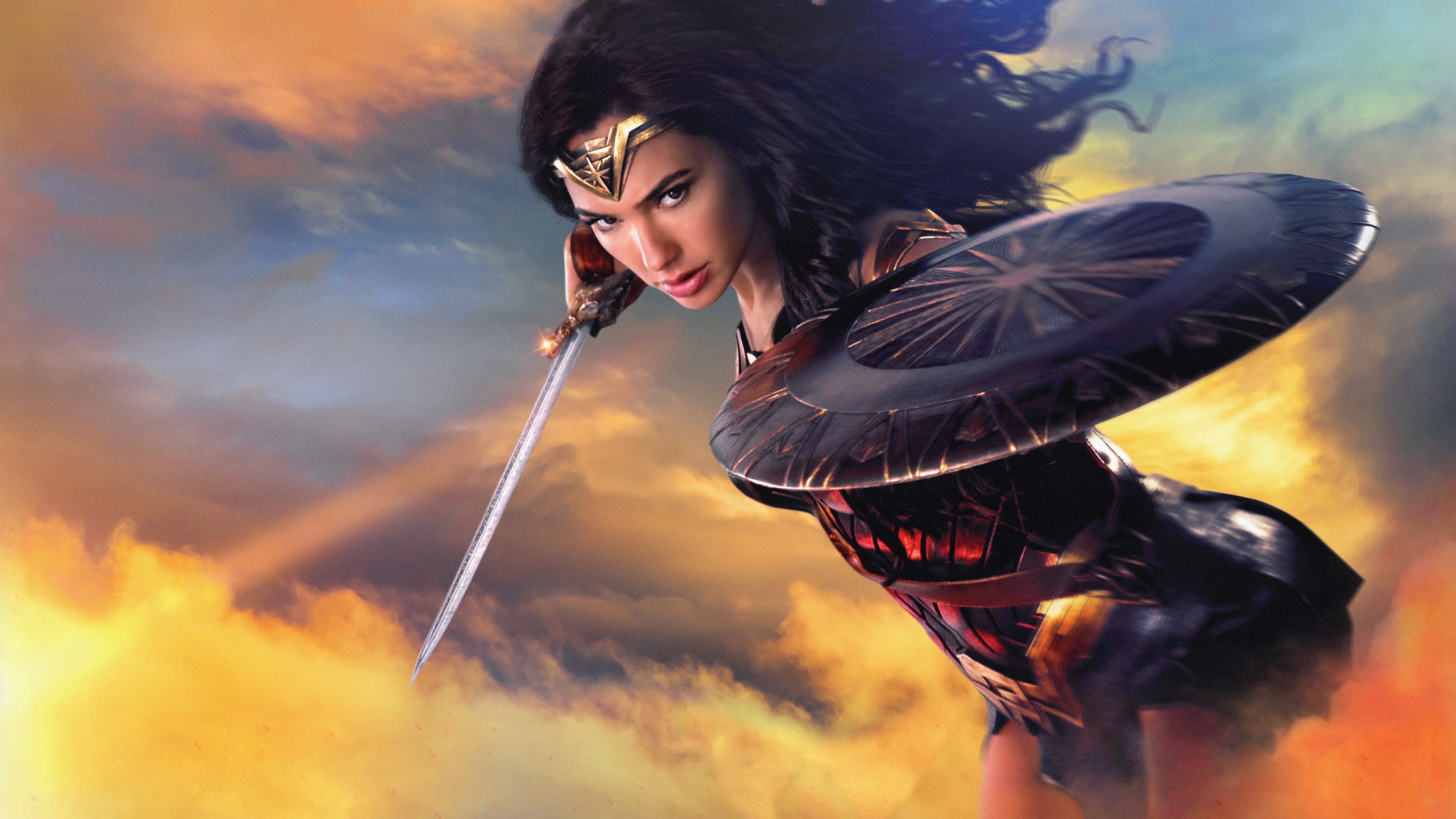 wallpapers wonder woman,cg artwork,black hair,fictional character,movie,illustration