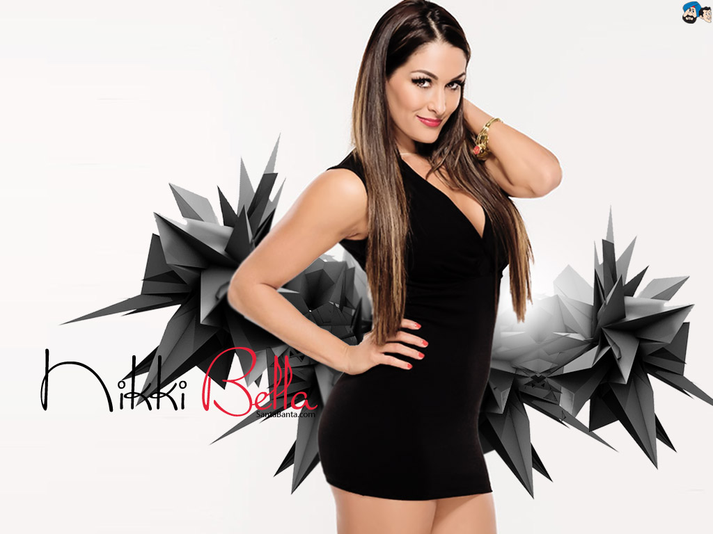 nikki bella hd wallpaper,capi di abbigliamento,nero,vestito,bellezza,modella