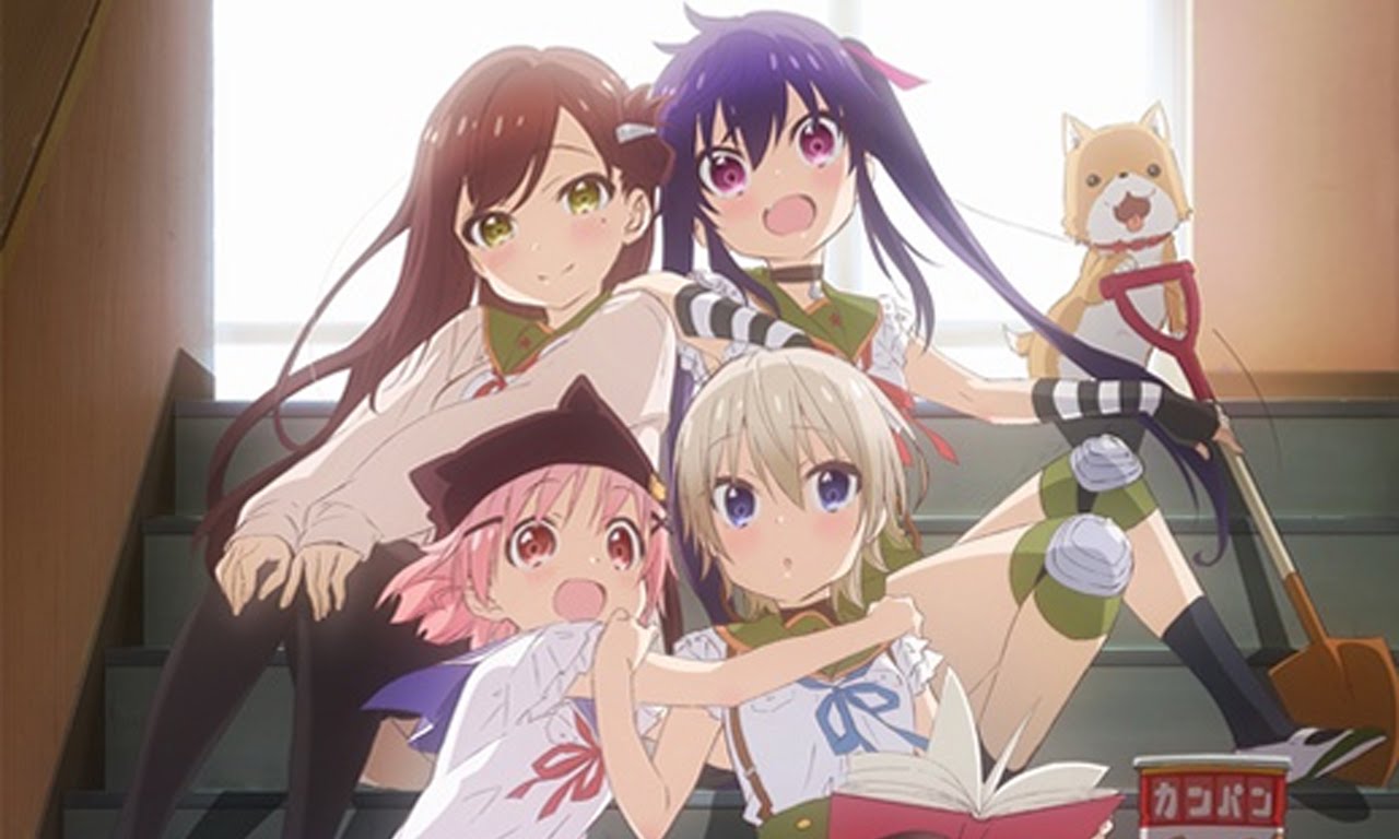 gakkou gurashi tapete,karikatur,anime,schnappschuss,animierter cartoon,animation