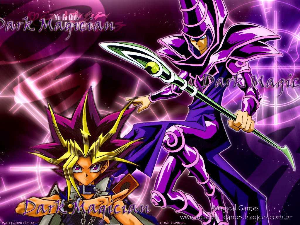 dark magician wallpaper,graphic design,fictional character,games,cg artwork,anime