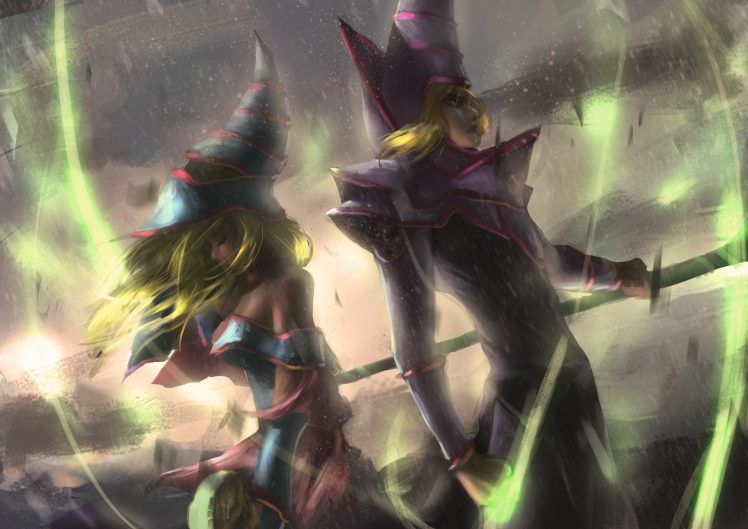 dark magician wallpaper,cg artwork,illustration,fictional character,demon,anime