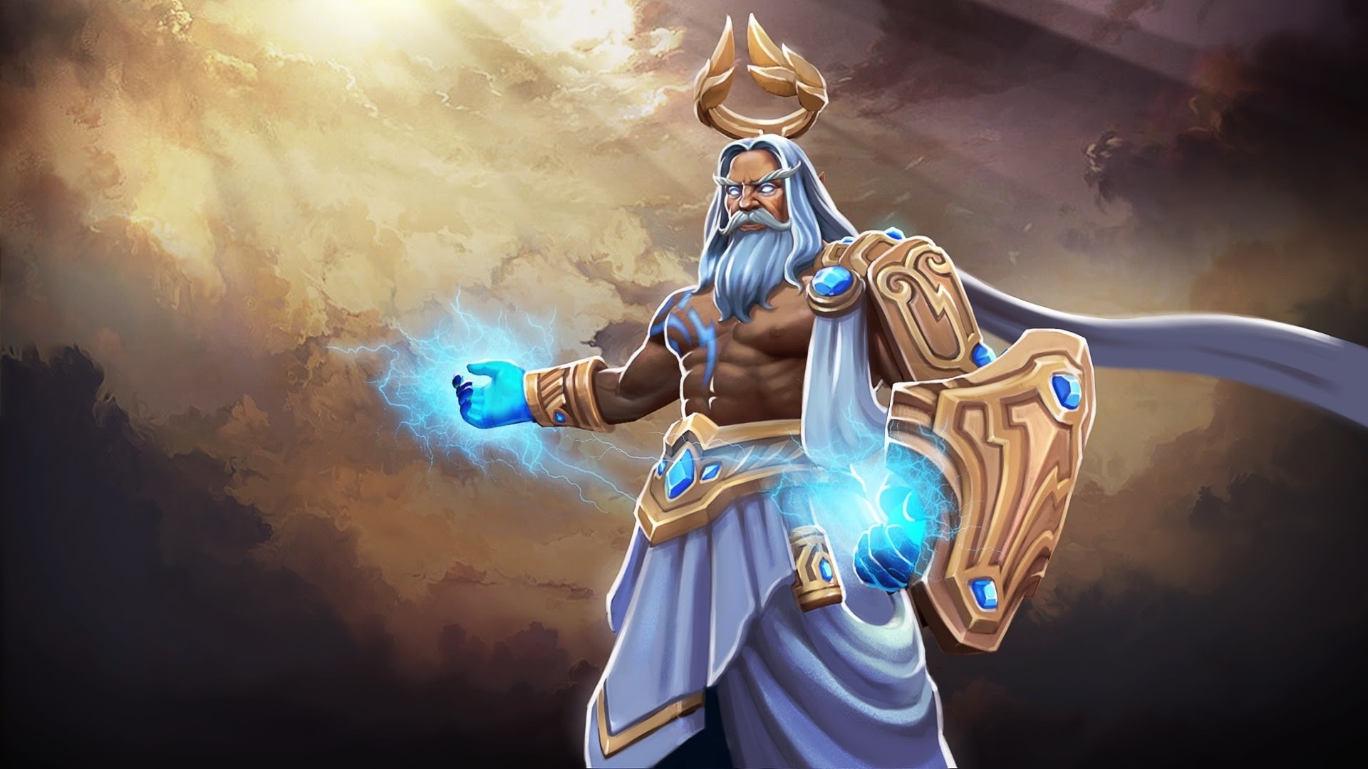 zeus wallpaper,cg artwork,mythology,illustration,fictional character,sword