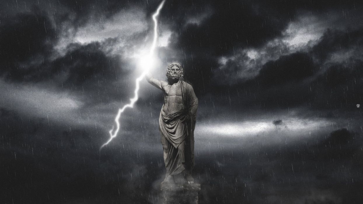 zeus wallpaper,darkness,sky,atmosphere,cloud,lightning