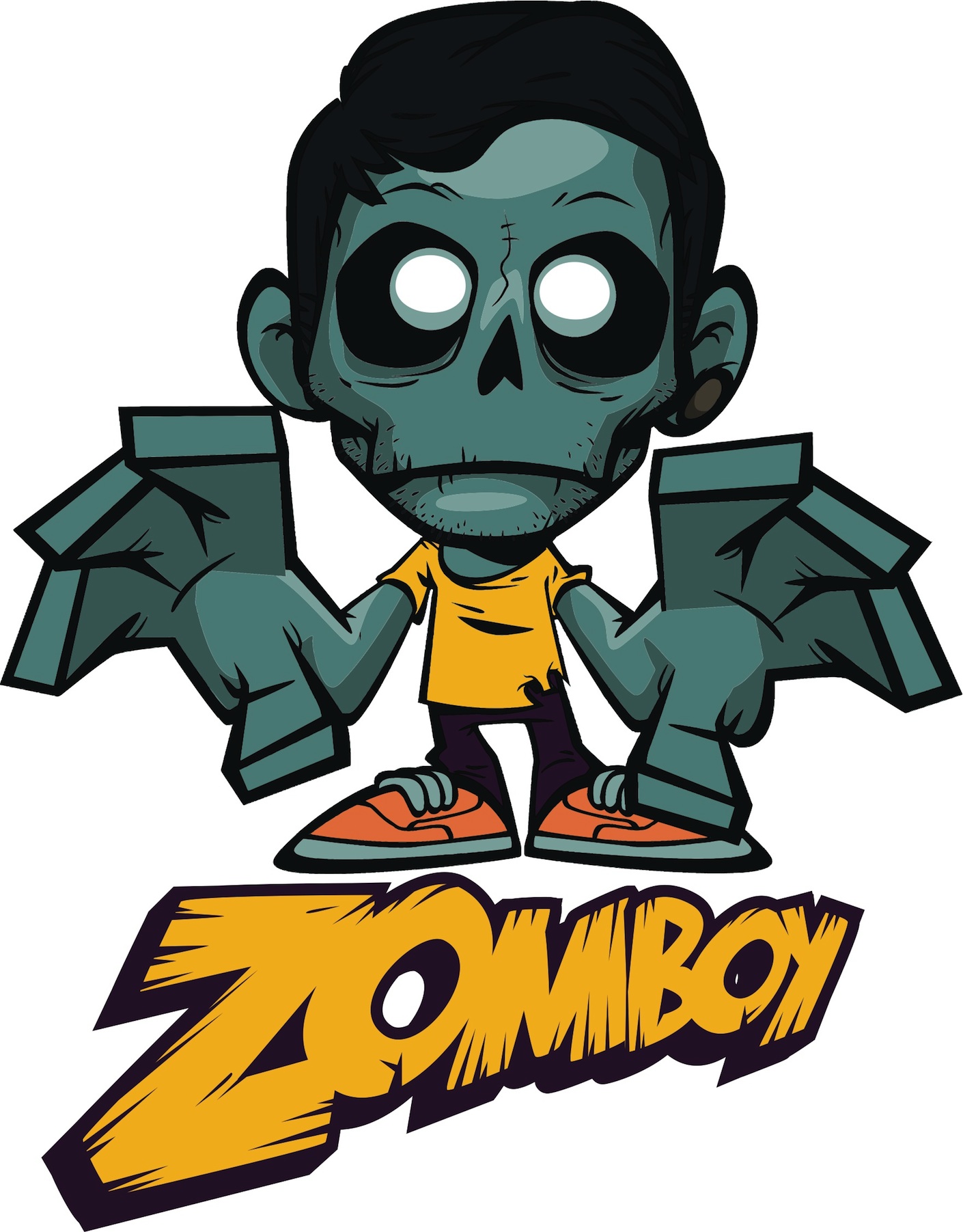 zomboy wallpaper,cartoon,fictional character,clip art,illustration,logo