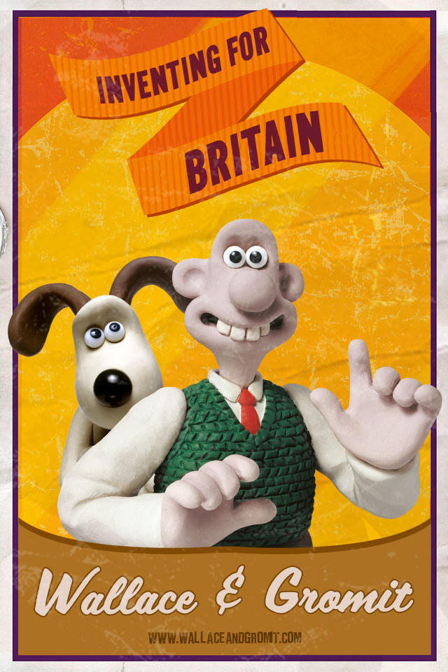 wallace and gromit wallpaper,cartoon,animated cartoon,poster,animation,animal figure