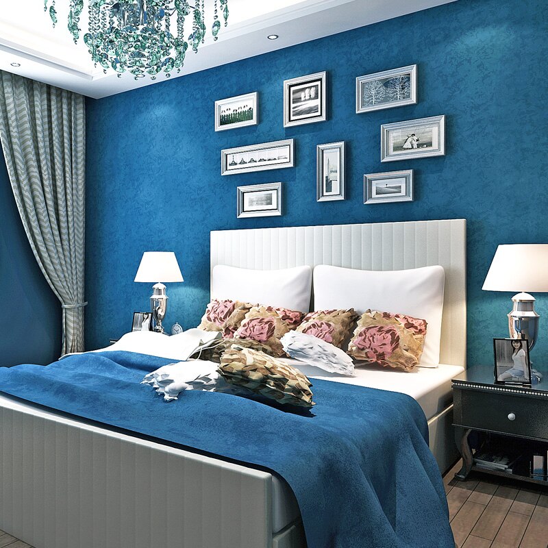 düz renk wallpaper,bedroom,furniture,bed,room,blue