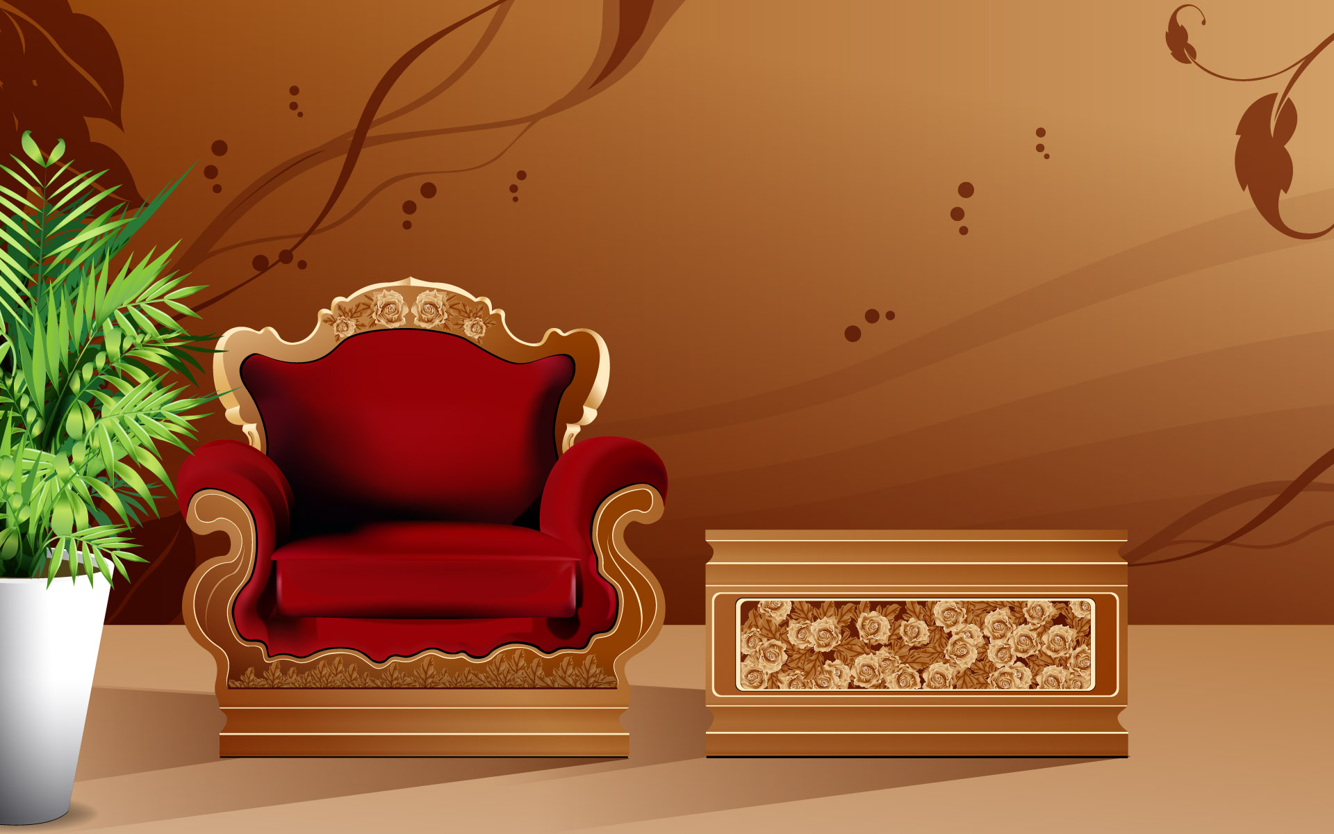 chaise papier peint hd,mur,rouge,chambre,fond d'écran,marron