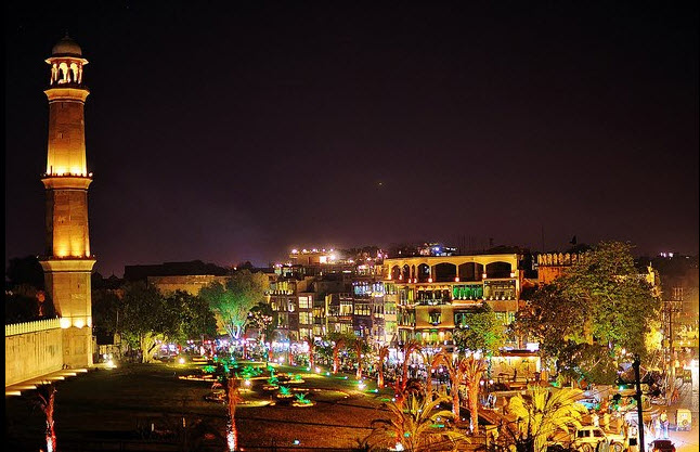 papier peint lahore,nuit,ciel,ville,lumière,ville