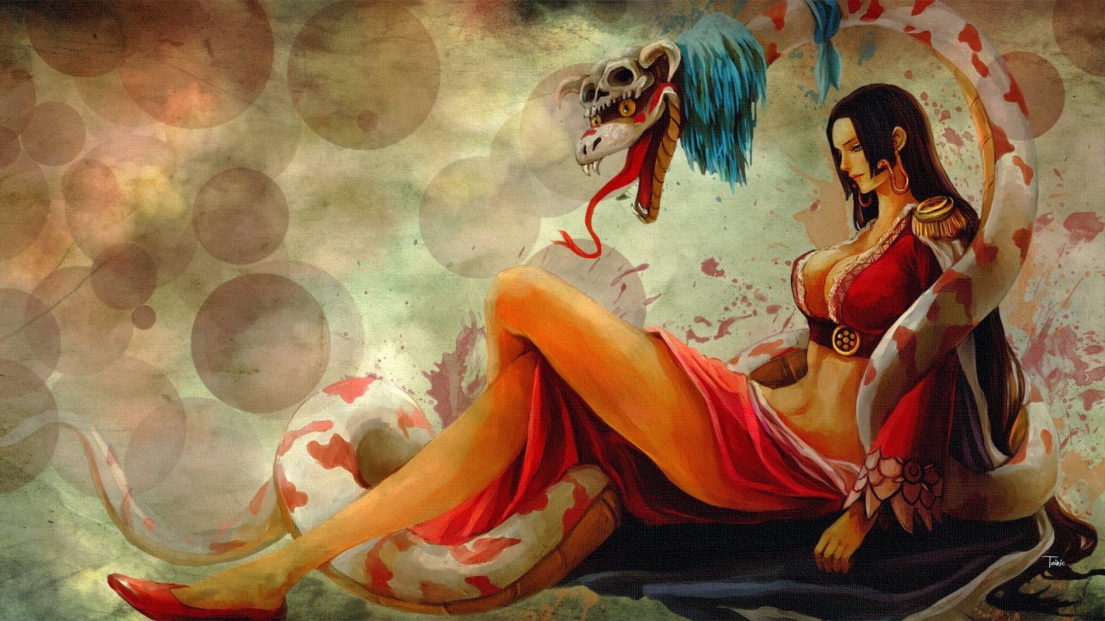 boa hancock hd wallpaper,gemälde,cg kunstwerk,kunst,mythologie,illustration