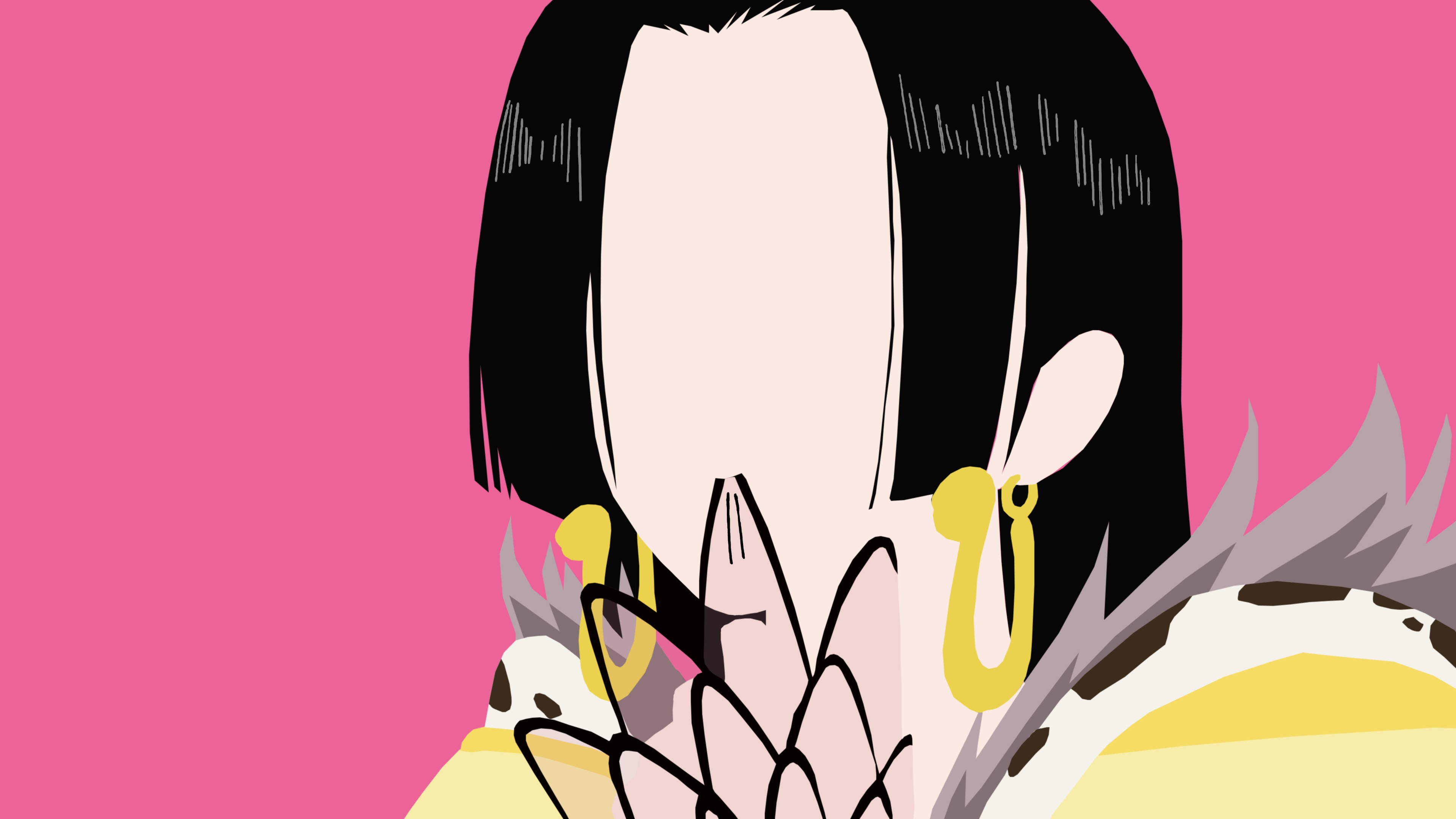 boa hancock fondo de pantalla hd,cabello,dibujos animados,ilustración,rosado,diseño gráfico