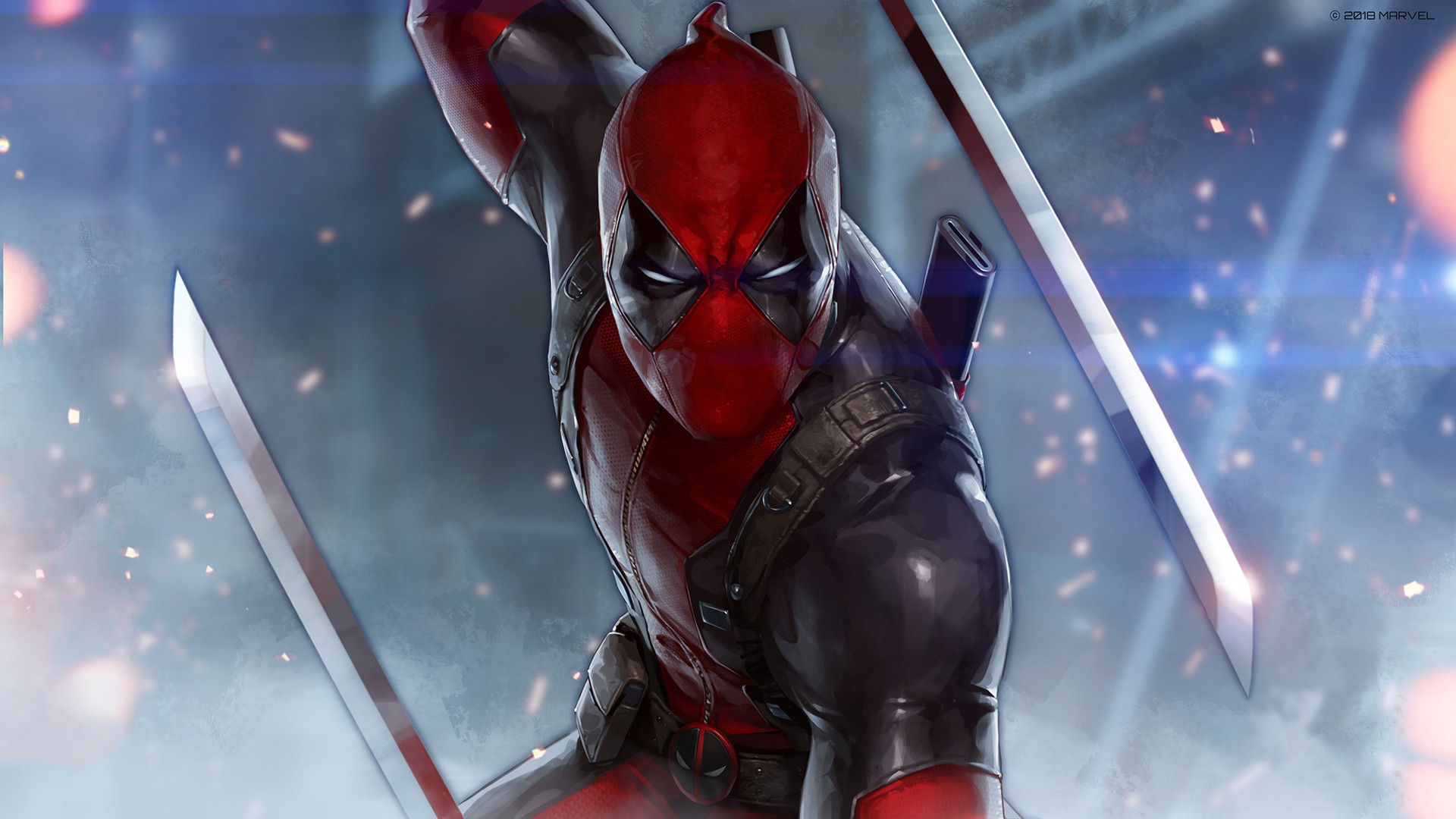 marvel future fight wallpaper,superhero,fictional character,deadpool,cg artwork