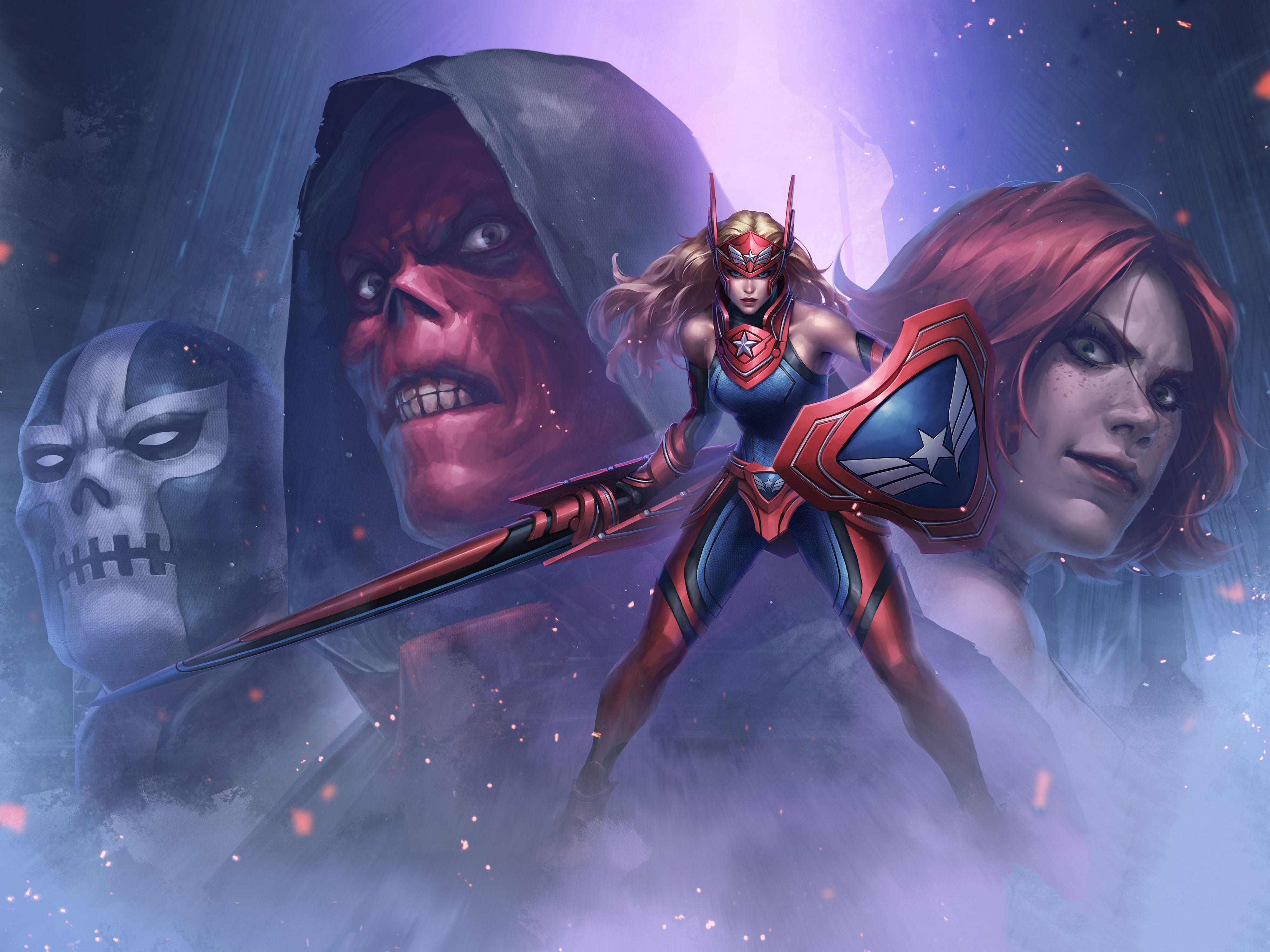 marvel future fight wallpaper,cg artwork,fictional character,superhero,illustration,games