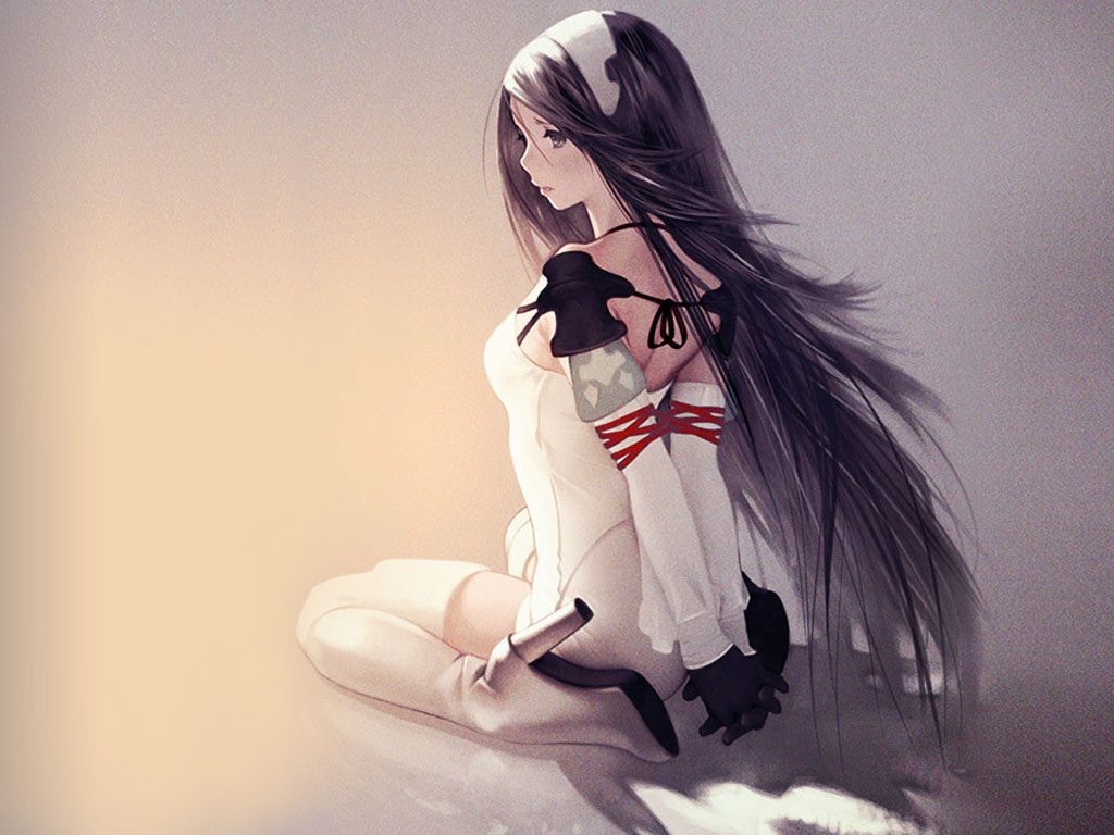 bravely second wallpaper,black hair,long hair,cg artwork,hime cut,anime