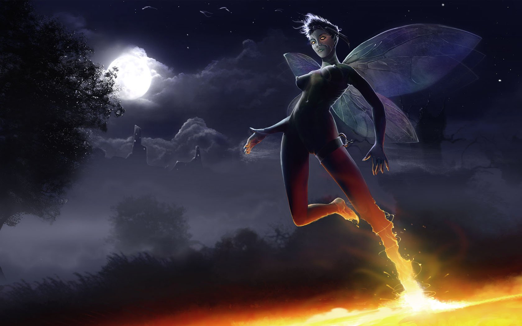 cg girl wallpaper,sky,cg artwork,fictional character,atmosphere,supernatural creature