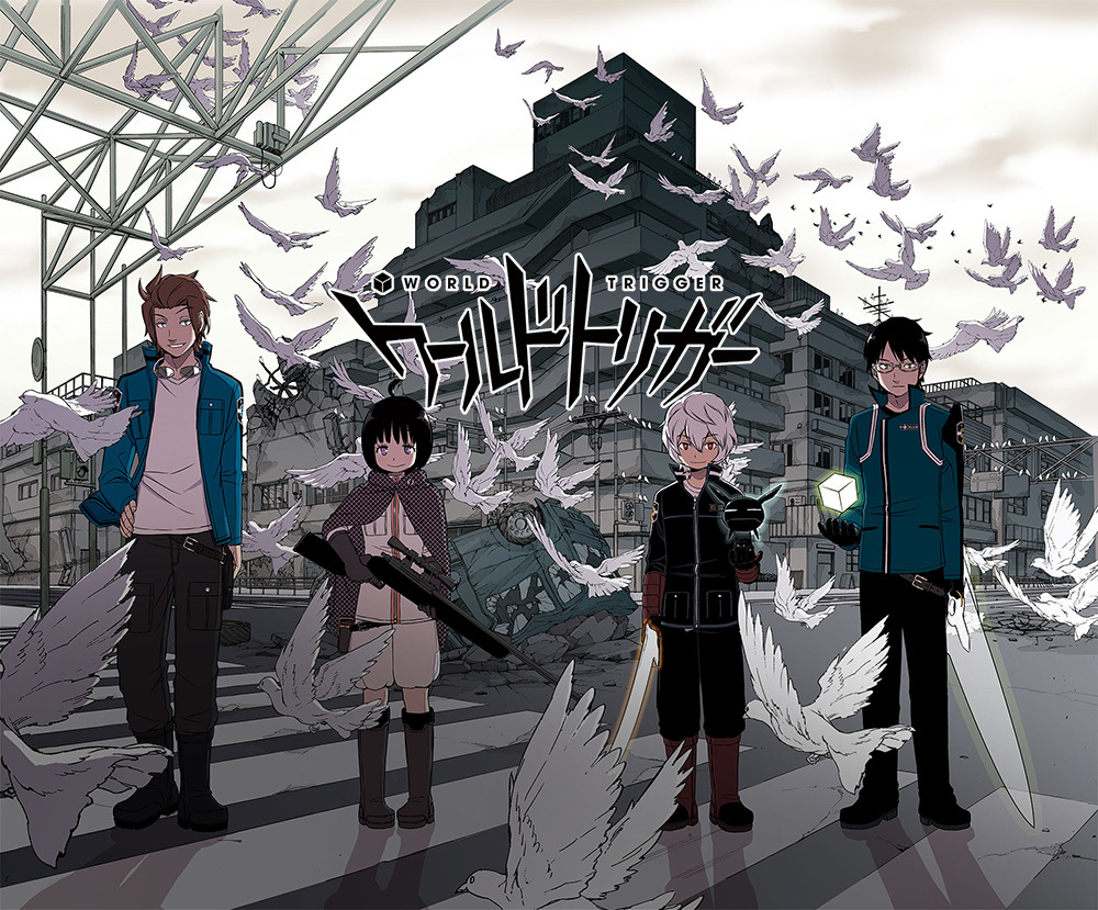 world trigger wallpaper,illustration,cartoon,anime,graphic design,art