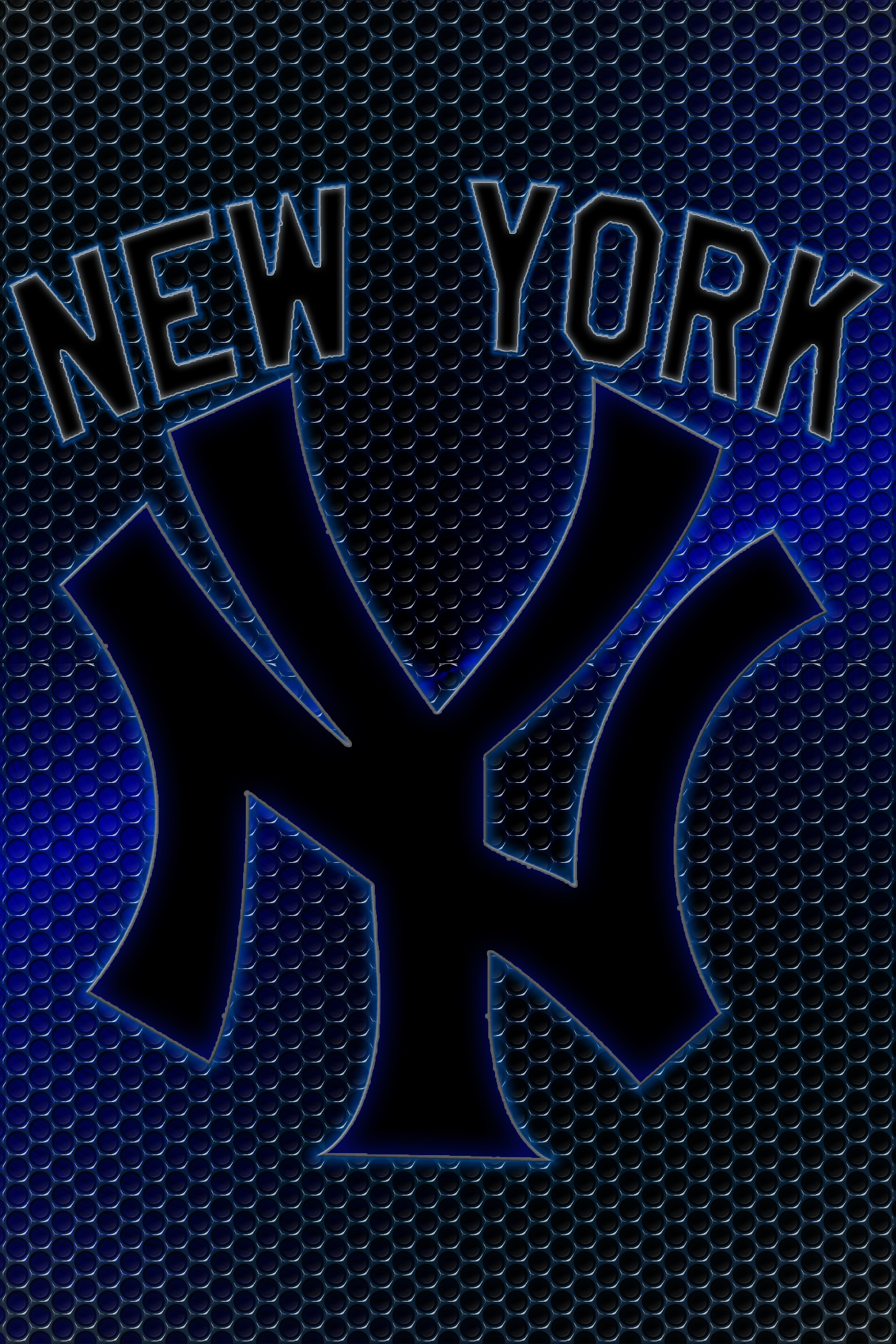 yankees de nueva york fondo de pantalla para iphone,azul eléctrico,fuente,azul,texto,jersey