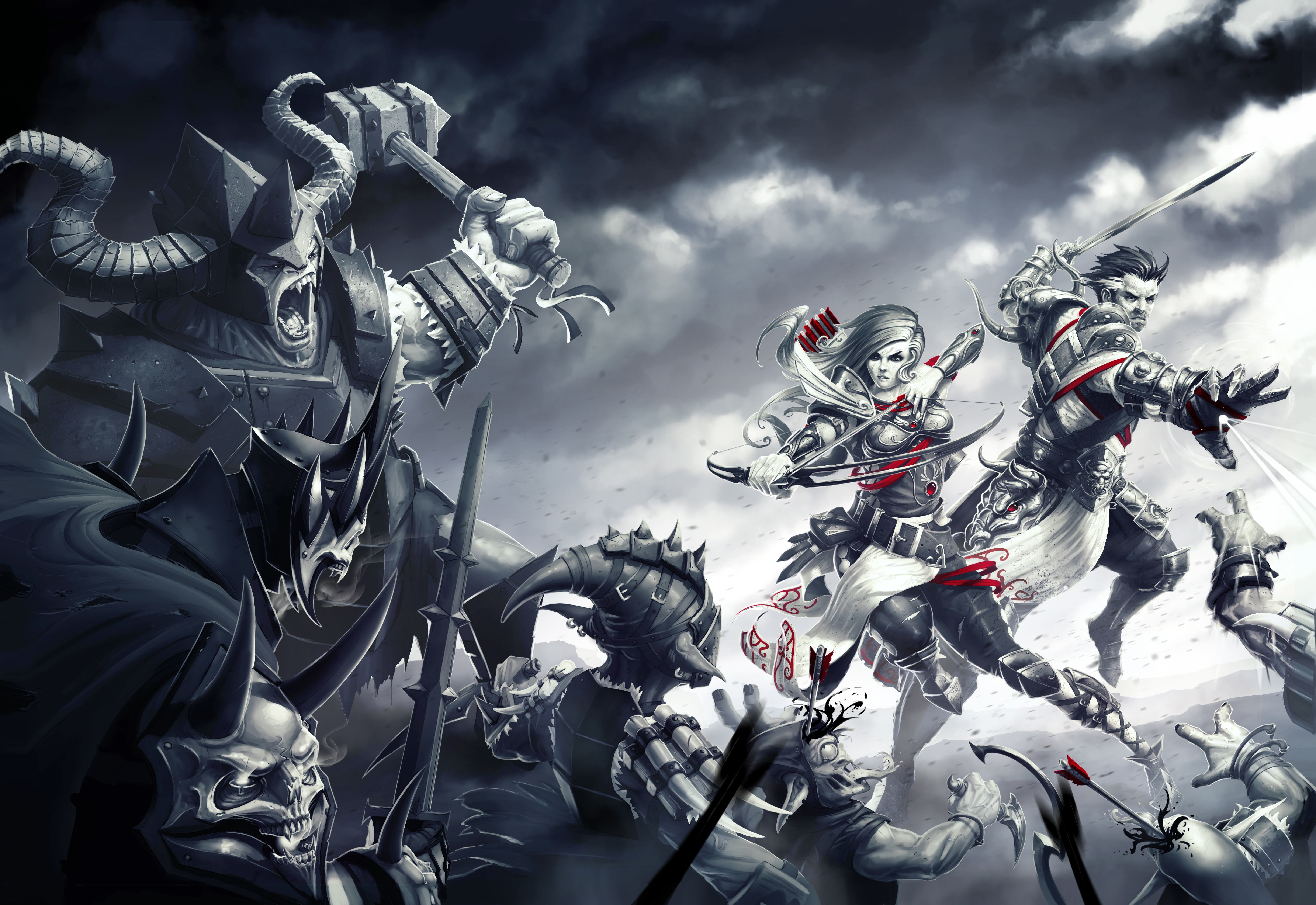 divinity original sin wallpaper,battle,illustration,fictional character,plant,art