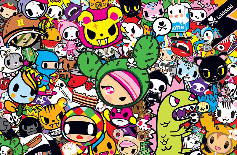 tokidoki wallpaper,cartone animato,cartone animato,illustrazione,arte,disegno grafico