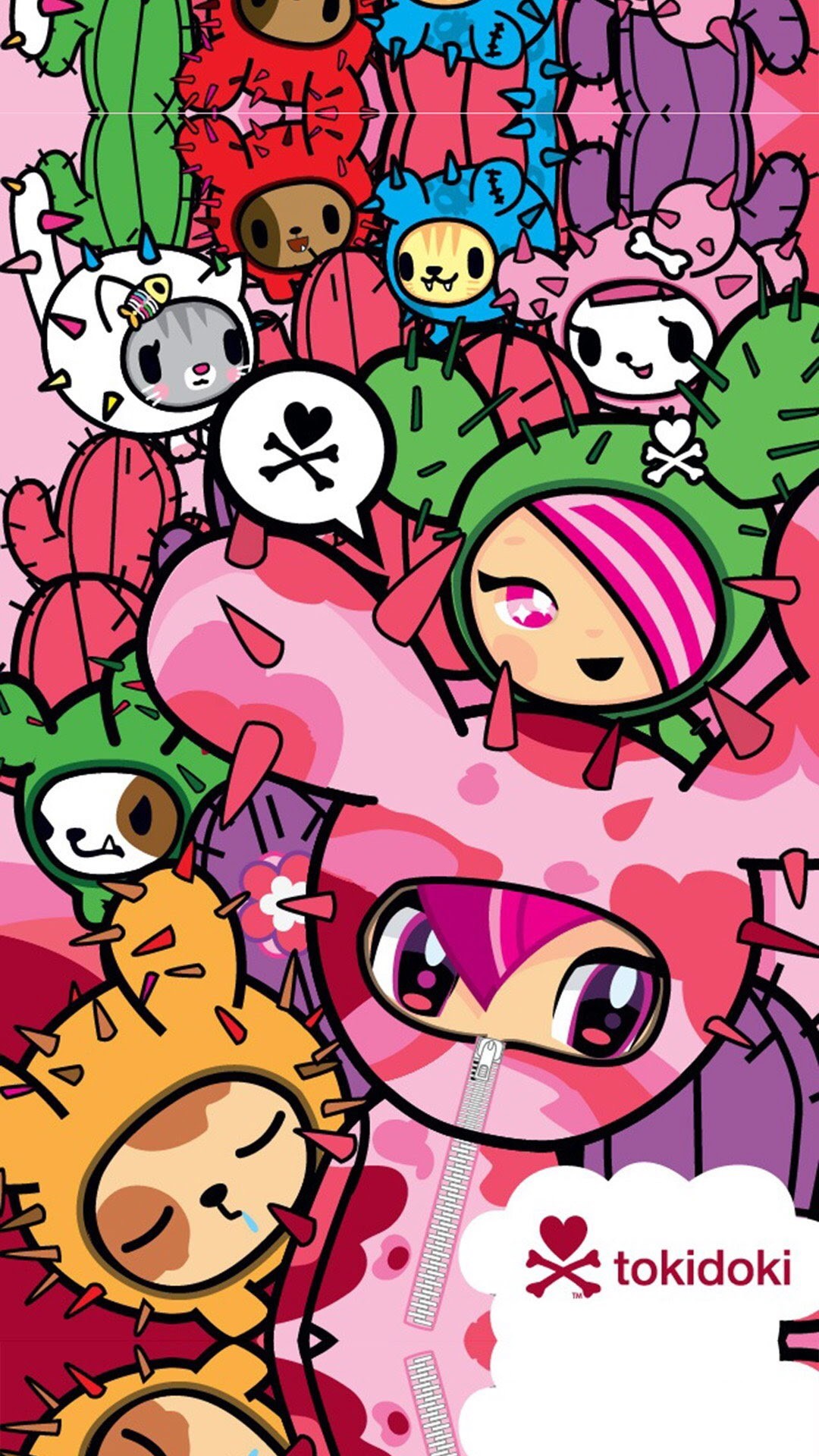 tokidoki wallpaper,cartoon,animated cartoon,pink,magenta,illustration