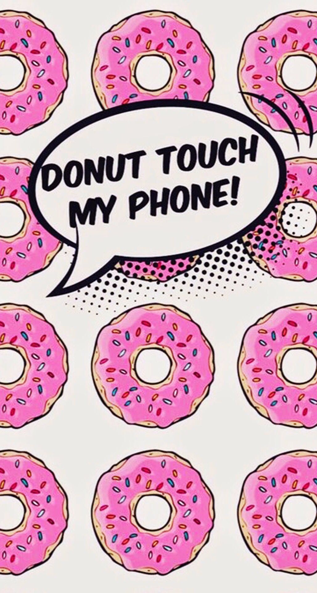 donut touch my phone wallpaper,pink,text,font,pattern,design