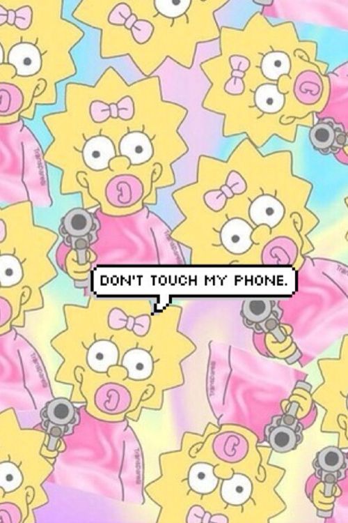 ドーナツは私の携帯電話の壁紙に触れます,ピンク,漫画,テキスト,設計,ライン