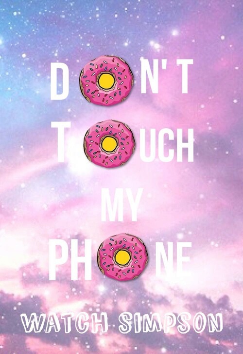 ドーナツは私の携帯電話の壁紙に触れます,テキスト,ピンク,バイオレット,フォント,紫の