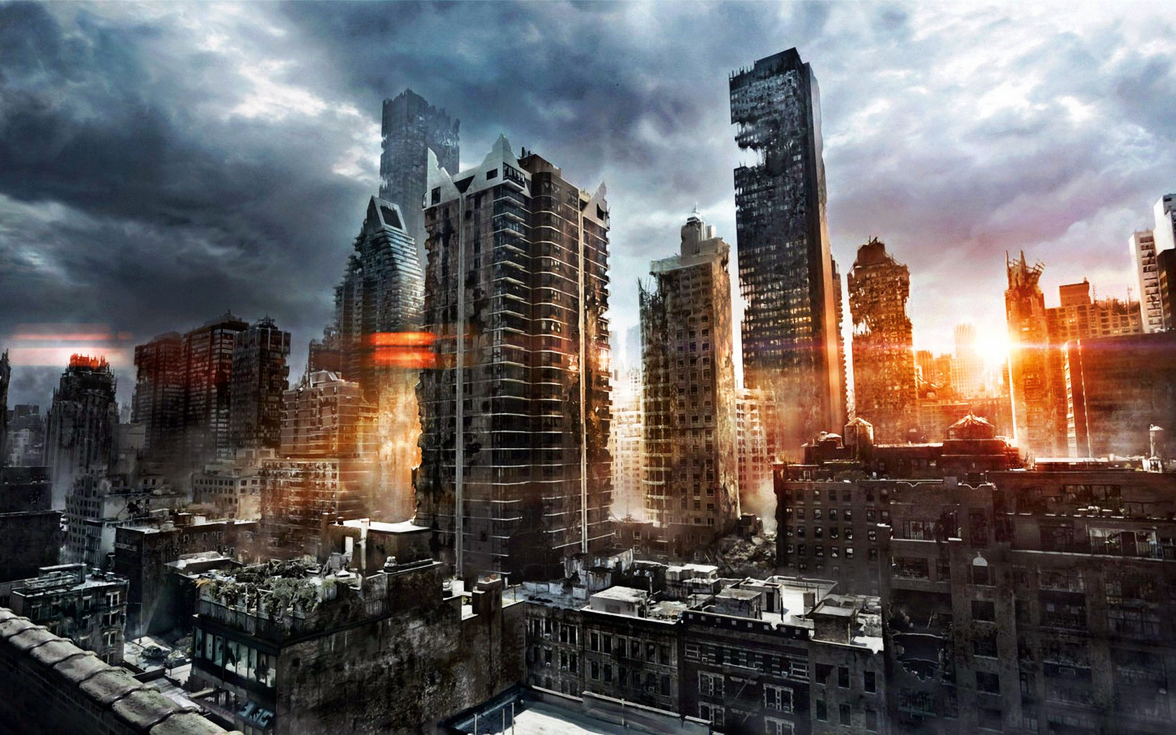 ciudad destruida fondo de pantalla,área metropolitana,paisaje urbano,juego de acción y aventura,ciudad,cielo