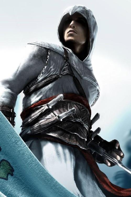 altair wallpaper,outerwear,black hair,photography,cg artwork,fictional character