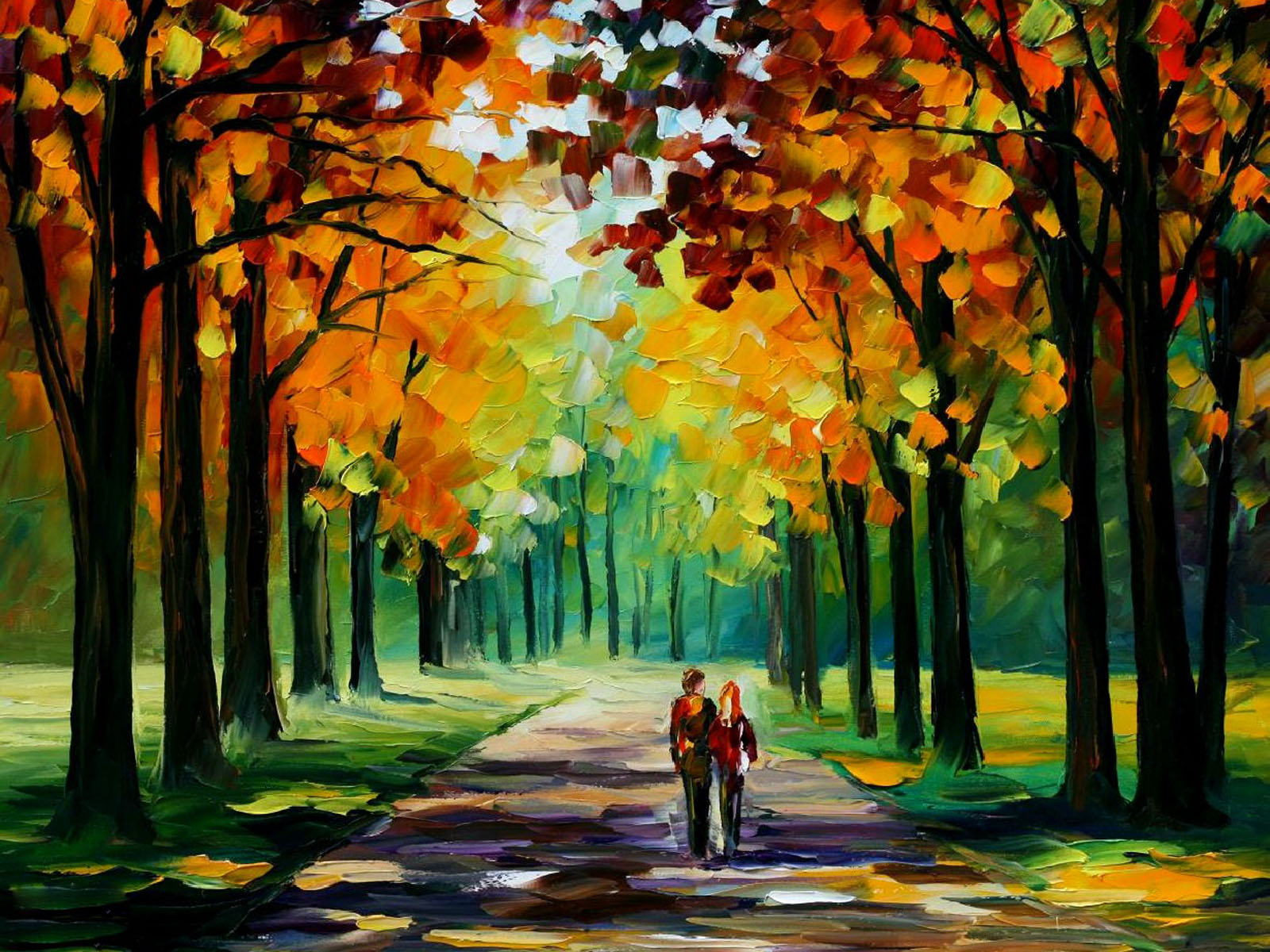 oil painting wallpaper hd,natural landscape,people in nature,painting,tree,nature