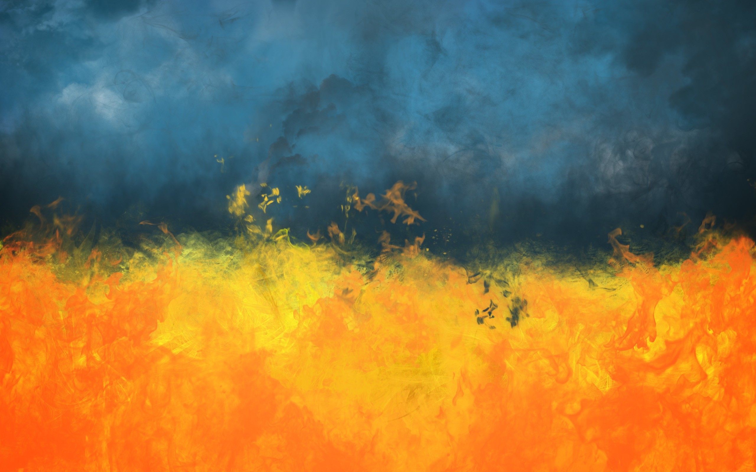 peinture à l'huile papier peint hd,ciel,orange,bleu,jaune,atmosphère