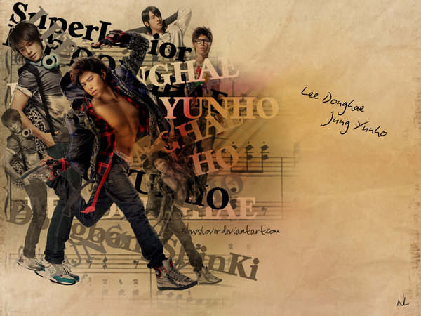 donghae wallpaper,font,album cover,street dance,art,graphic design