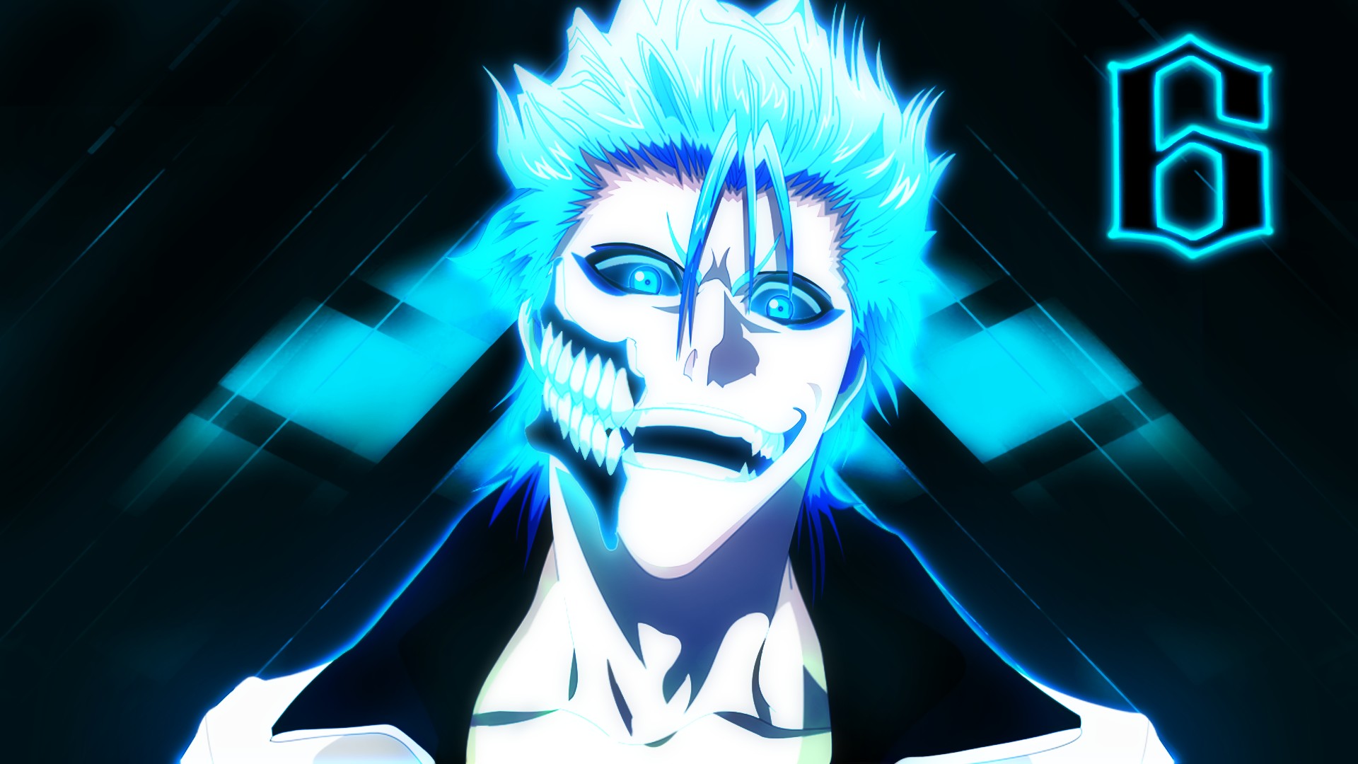 grimmjow wallpaper hd,cartoon,anime,graphic design,cool,illustration