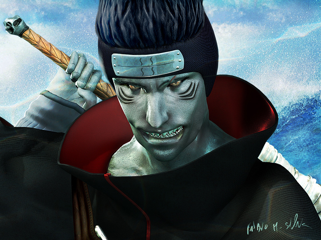 kisame wallpaper,illustration,art,cg artwork,fictional character,screenshot