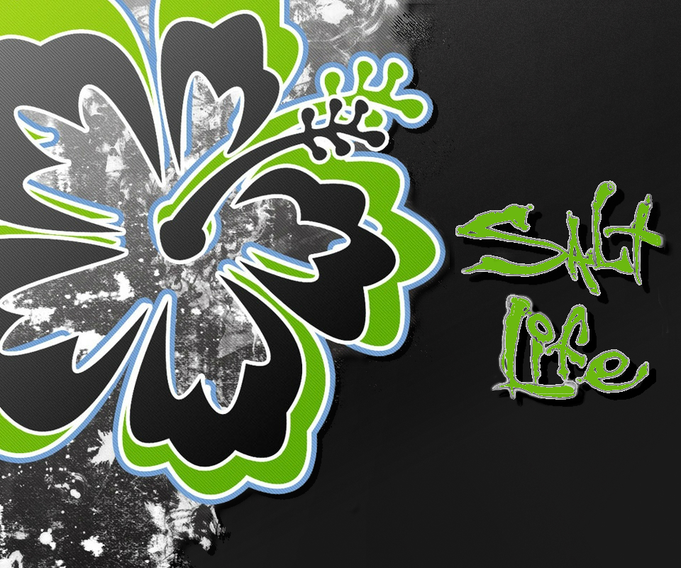 salt life wallpaper,green,plant,font,graphic design,flower