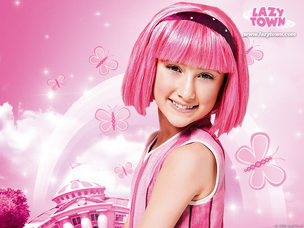 lazy town wallpaper,hair,pink,hairstyle,hair coloring,forehead