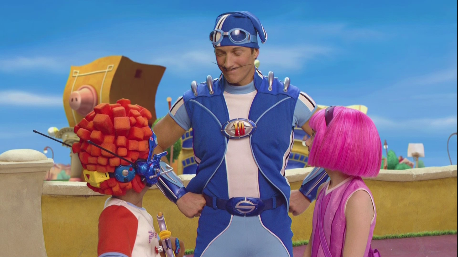 lazy town wallpaper,animated cartoon,action figure,cartoon,toy,animation