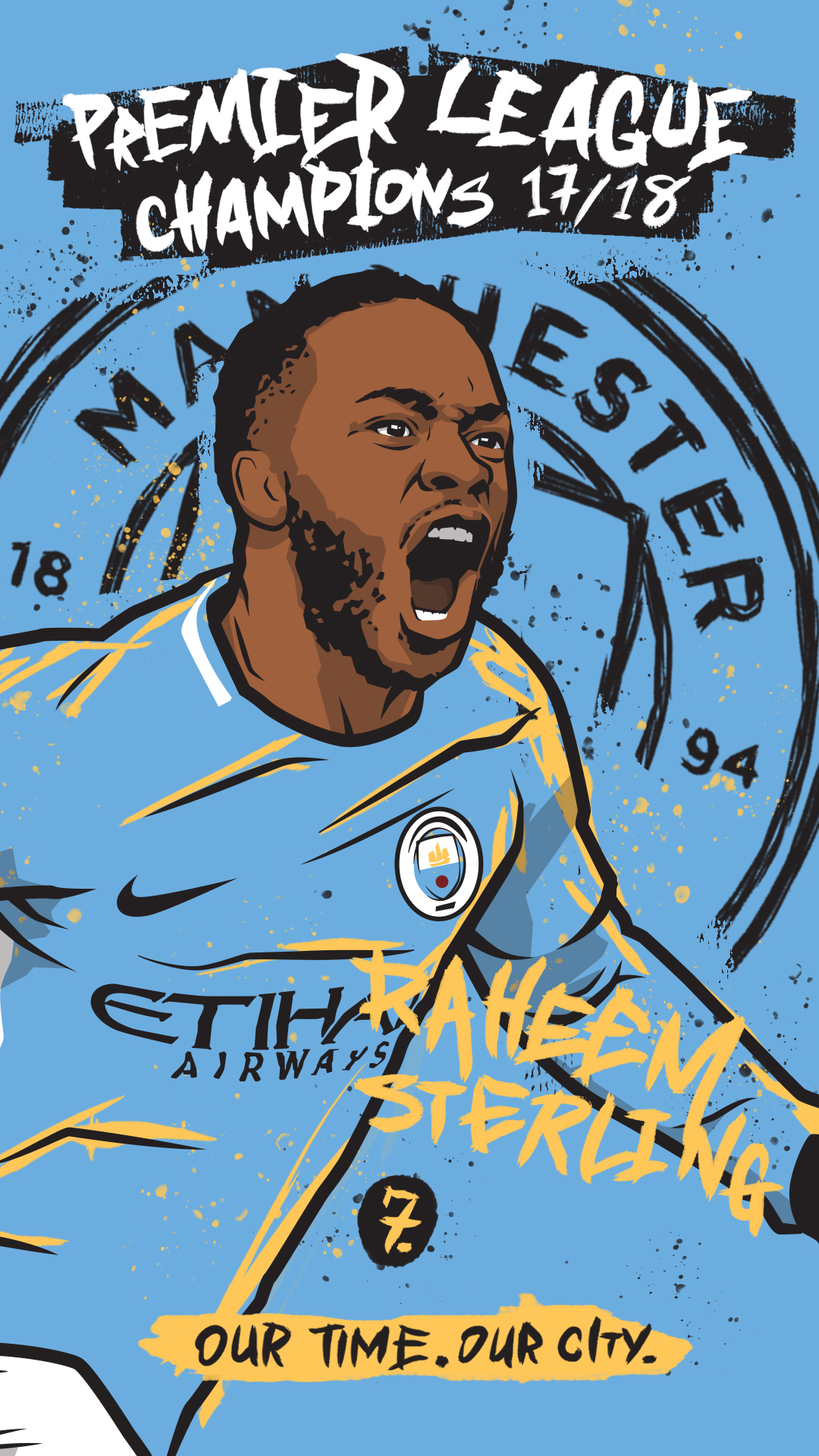 man city wallpaper 2017,poster,font,fictional character,illustration