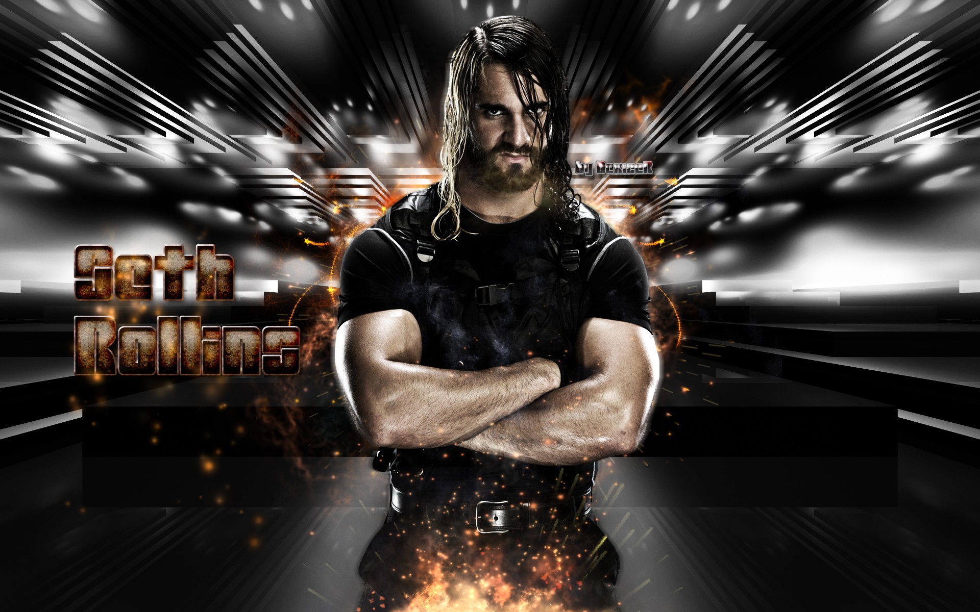 seth rollins wallpaper hd,photography,games,flash photography,metal,art