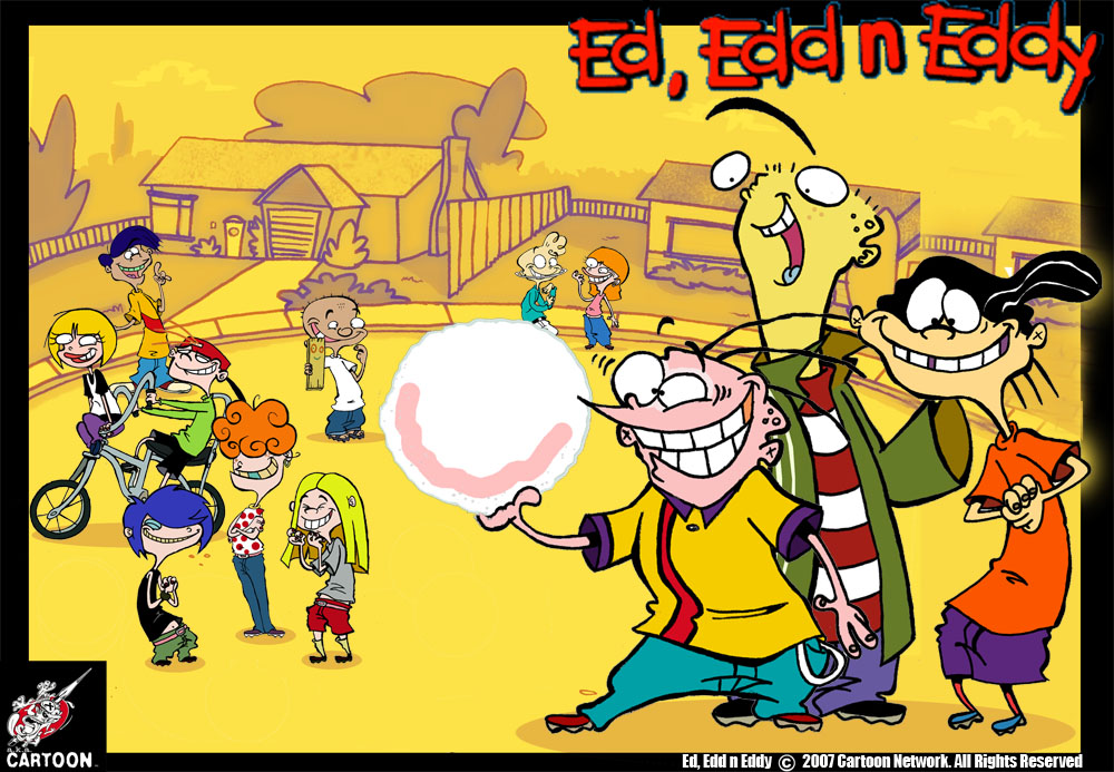 ed edd n eddy wallpaper,cartoon,animated cartoon,fiction,illustration,comics