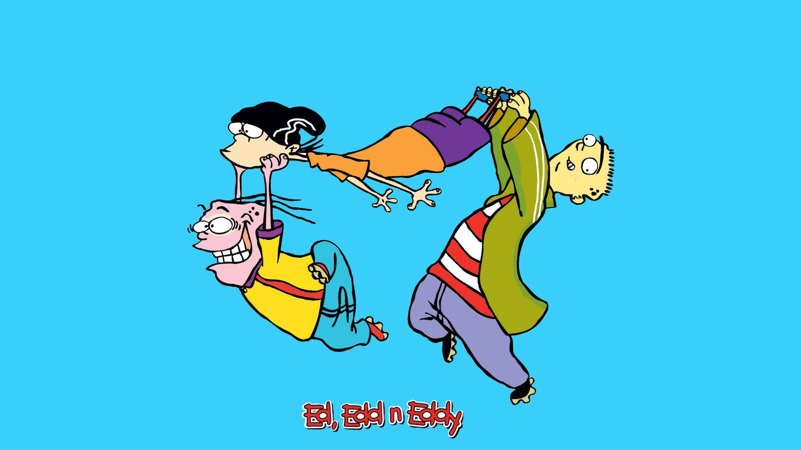 ed edd n eddy wallpaper,cartoon,animated cartoon,illustration,fictional character,animation