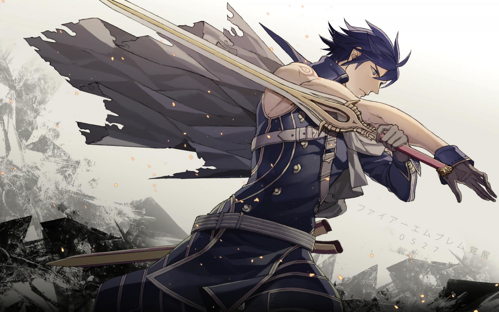 fire emblem awakening wallpaper,cg artwork,anime,black hair,cartoon,illustration