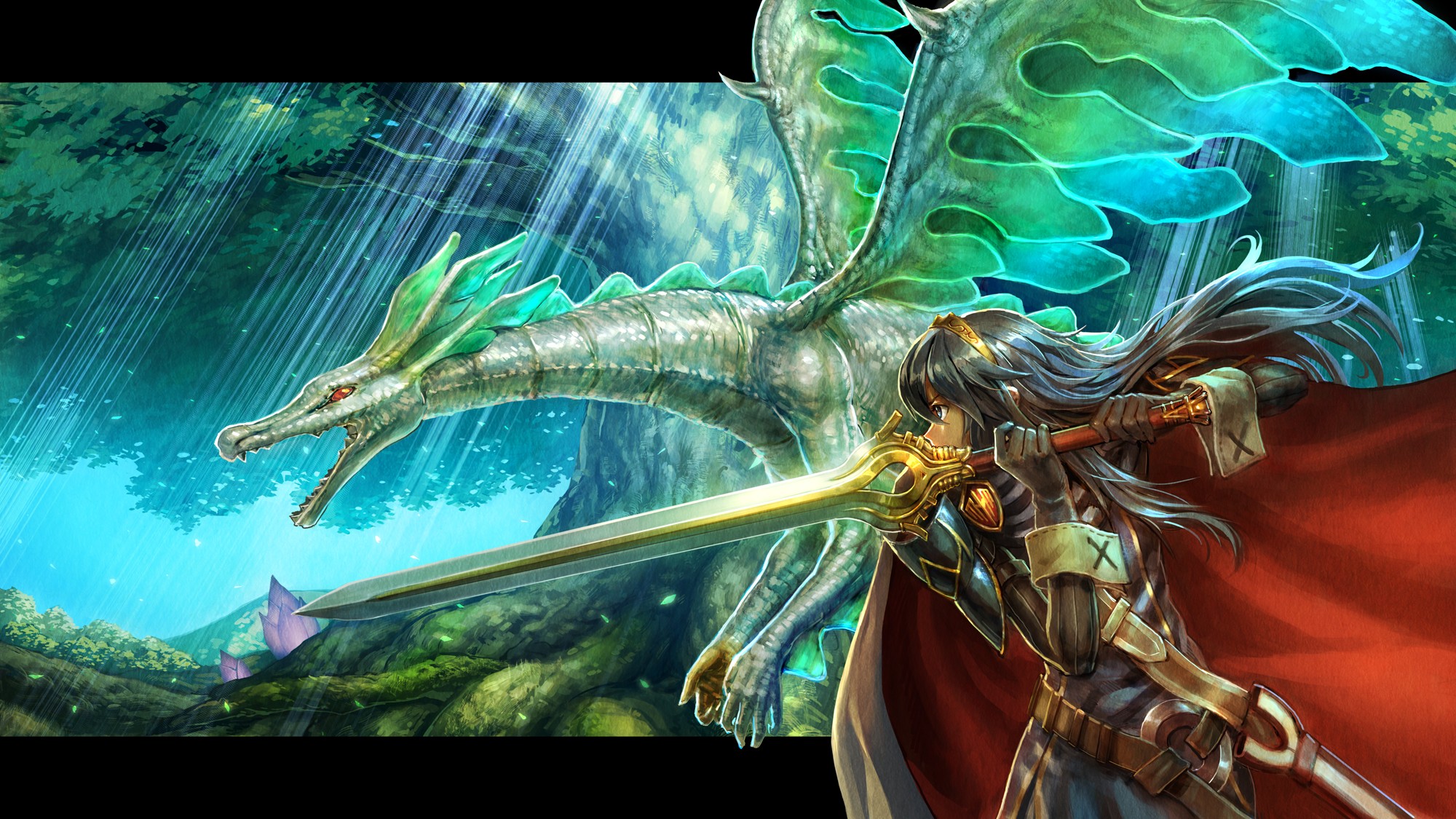 fire emblem awakening wallpaper,cg artwork,action adventure game,dragon,mythology,fictional character