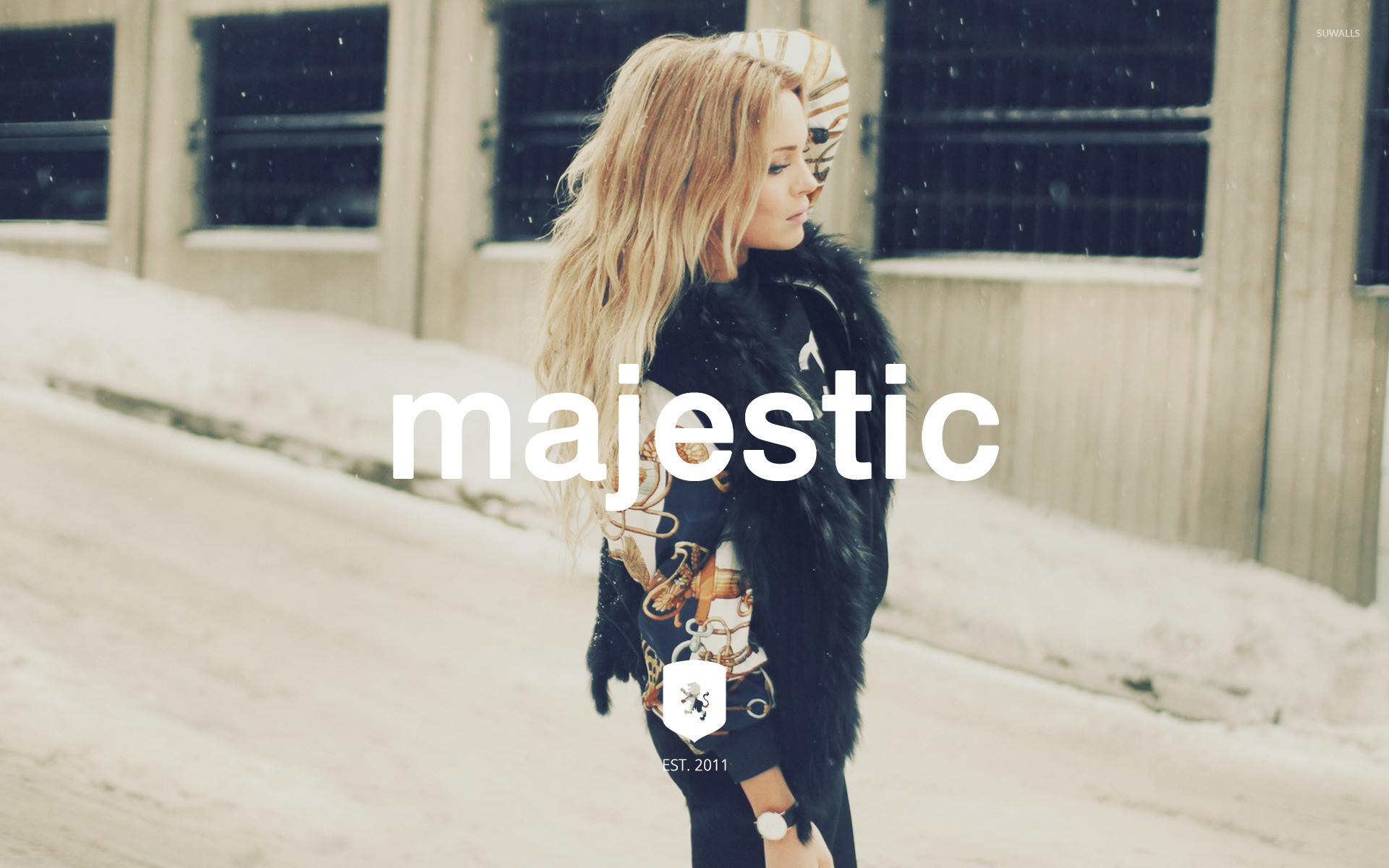 majestic casual wallpaper,clothing,street fashion,shoulder,fur,sleeve