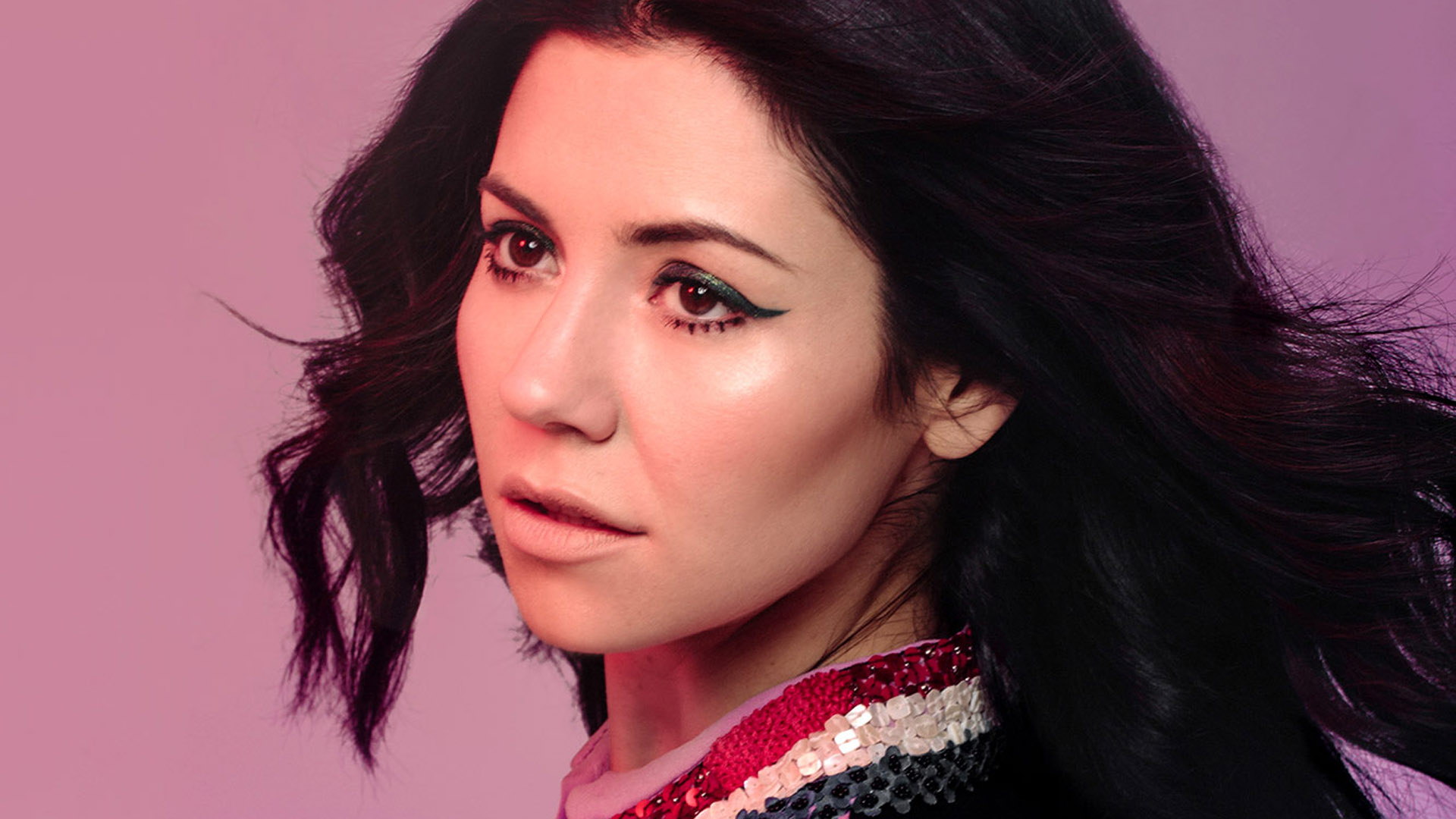 marina and the diamonds wallpaper,hair,face,eyebrow,lip,black hair